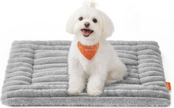 FEANDREA Hundedecke aus Plüsch beidseitig verwendbar grau Größe S – Bild 1 von 6
