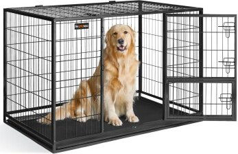 Feandrea Hundekäfig für große Rassen hochbelastbar L-XXXL 122 x 74,5 x 80,5 cm – Bild 1 von 3