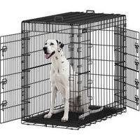 Produktbild von Feandrea Hundetransportbox aus Metall mit 2 Türen in Schwarz