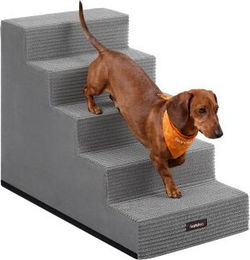 Feandrea Hundetreppe aus grauem Cordstoff XXL Waschbar – Bild 1 von 2