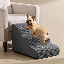 Feandrea Hundetreppe mit Schaumstoff für Hunde und Katzen dunkelgrau Größe L – Bild 1 von 1