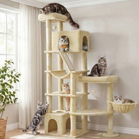 Produktbild von Feandrea Jumbo Kratzbaum für große Katzen in Beige mit Sisal 188,2 cm hoch