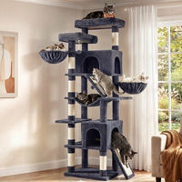 Produktbild von Feandrea Jumbo Kratzbaum für Katzen und Mehrkatzenhaushalte in Dunkelgrau 206 cm hoch