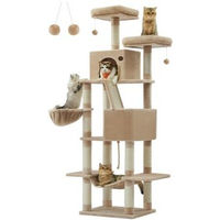 Produktbild von FEANDREA Katzenbaum XXL Kratzbaum für große Katzen 206 cm Braun mit Plüsch und Kippschutz