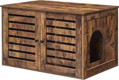 Feandrea Katzenklo als Möbel-Toilette mit Türen in Vintage Braun aus Spanplatte – Bild 1 von 4