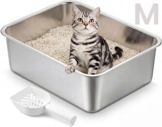 Feandrea Katzenklo aus Edelstahl offene Katzentoilette Größe M – Bild 1 von 1