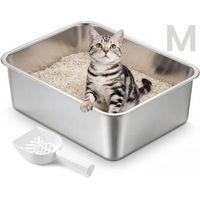 Produktbild von Feandrea Katzenklo aus Edelstahl offene Katzentoilette Größe M