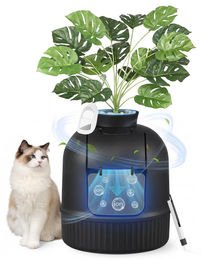 Feandrea Katzenklo Blumentopf geschlossen mit künstlicher Pflanze – Bild 1 von 1