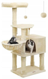 Feandrea Katzenkratzbaum Spielturm PCT60M Beige 138cm – Bild 1 von 1