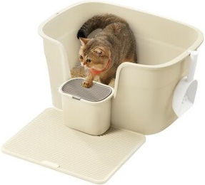 FEANDREA Katzentoilette als offene Schalentoilette aus Kunststoff für erwachsene Katzen in Größe L – Bild 1 von 6