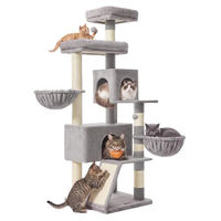 Produktbild von Feandrea Kratzbaum für Katzen mit Doppelhöhle 173 cm hoch