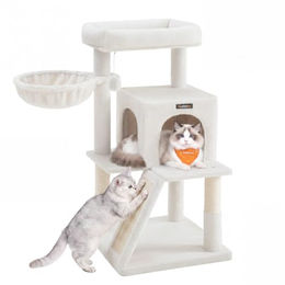 Feandrea Kratzbaum für Katzen mit Katzenhöhle und großer Plattform 96 cm hoch – Bild 1 von 1