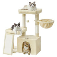 Produktbild von Feandrea Kratzbaum für Katzen mit Kratzsäulen und 2 Plattformen 90 cm hoch