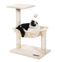 Produktbild von Feandrea Kratzbaum für kleine bis mittelgroße Katzen mit Liegemulde in Hellgrau 70cm