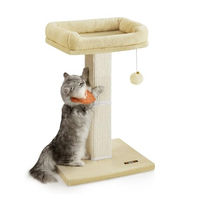 Produktbild von Feandrea Kratzbaum für kleine bis mittelgroße Katzen mit Plüsch, Beige, 45 x 40 x 71 cm