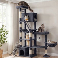 Produktbild von Feandrea Kratzbaum für große Katzen in Dunkelgrau mit Sisal 188,2 cm hoch