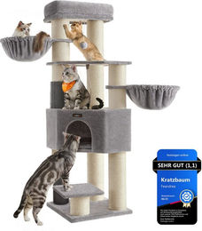 Feandrea Kratzbaum für große Katzen mit Höhle und selbstwärmenden Decken, XL Modell mit Plüsch, 50 x 50 x 160 cm – Bild 1 von 3