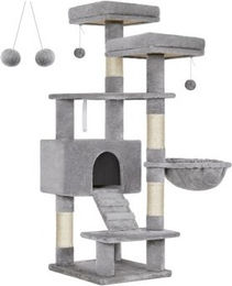 Feandrea Kratzbaum für Katzen 142cm Grau mit Sisal – Bild 1 von 3