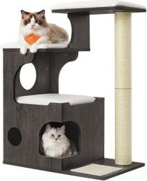 FEANDREA Kratzbaum für Katzen 86cm mit Plüsch und waschbaren Auflagen – Bild 1 von 8