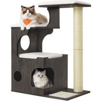 Produktbild von FEANDREA Kratzbaum für Katzen 86cm mit Plüsch und waschbaren Auflagen