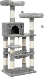 Feandrea Kratzbaum für Katzen in Grau aus Plüsch L 55 x B 45 x H 143 cm – Bild 1 von 1