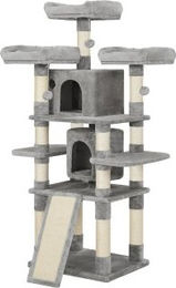 FEANDREA Kratzbaum für Katzen in Grau mit Plüsch, 172cm XL Kletterbaum – Bild 1 von 13