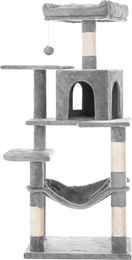 Feandrea Kratzbaum für Katzen in Grau mit Sisal, 143 cm Höhe – Bild 1 von 1