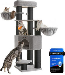 Feandrea Kratzbaum für Katzen mit Höhle und selbstwärmenden Decken, XL Modell mit großen Plattformen, 50 x 50 x 160 cm – Bild 1 von 5