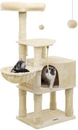FEANDREA Kratzbaum für Katzen mit Höhle und Sisal-Elementen beige 138 cm – Bild 1 von 6