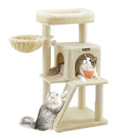 Produktbild von Feandrea Kratzbaum für Katzen mit Plüsch, 96 cm hoch, beige