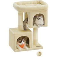 Produktbild von FEANDREA Kratzbaum für Katzen mit Sisalstämmen in Beige 74 cm