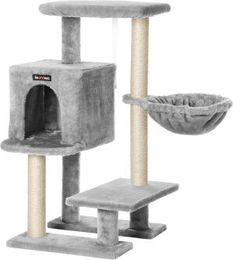 FEANDREA Kratzbaum für Wohnungskatzen in Rauchgrau mit Sisal 84cm – Bild 1 von 3