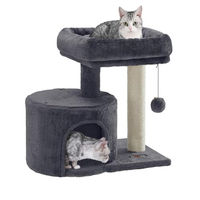 Produktbild von Feandrea Kratzbaum klein für Katzen und Kitten mit Sisalstamm und Plüsch in Grau