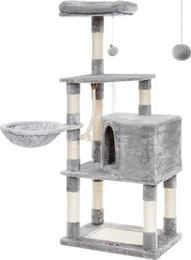 Feandrea Kratzbaum Kletterbaum für Katzen 138cm Grau mit Sisal – Bild 1 von 3