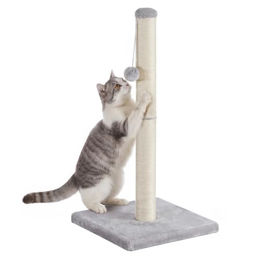 Feandrea Kratzbaum Kratzsäule mit Sisalstamm und Plüschball für Katzen 40 x 40 x 84 cm – Bild 1 von 1
