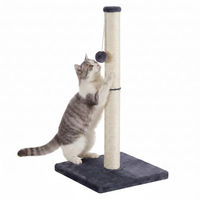 Produktbild von Feandrea Kratzbaum Kratzsäule mit Sisalstamm und Plüschball Grau Größe L 40 x 40 x 84 cm