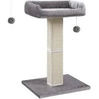 Produktbild von Feandrea Kratzbaum Kratzstamm mit Plüschball in Hellgrau 71cm aus Sisal