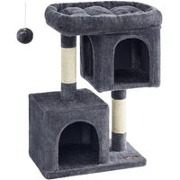 Produktbild von Feandrea Kratzbaum M für Katzen mit Sisalstämmen in Grau oder Beige
