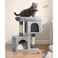 Produktbild von Feandrea Kratzbaum M für Katzen mit Sisalstämmen in Grau und Beige