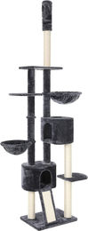 Feandrea Kratzbaum mit Deckenspanner in Grau, deckenhoch 2,4-2,6 m – Bild 1 von 3