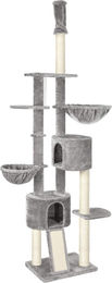 Feandrea Kratzbaum mit Deckenspanner in Grau, deckenhoch 2,4-2,6 m – Bild 1 von 2