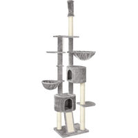 Produktbild von Feandrea Kratzbaum mit Deckenspanner in Grau, deckenhoch 2,4-2,6 m