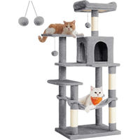 Produktbild von Feandrea Kratzbaum mit Hängematte für Katzen in Grau 143 cm