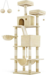 Produktbild von Feandrea Kratzbaum XL in Beige aus Plüsch für Katzen