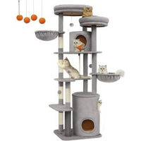 Produktbild von FEANDREA Kratzbaum XL mit Katzenturm und Sisal in Grau für Katzen
