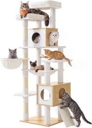 Feandrea Kratzbaum XL-XXL für Katzen mit Katzenhöhle und Sisalstamm in Holzoptik 191 cm – Bild 1 von 3