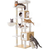 Produktbild von Feandrea Kratzbaum XL-XXL für Katzen mit Katzenhöhle und Sisalstamm in Holzoptik 191 cm