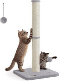 FEANDREA Kratzbaum XXL für Katzen und Kitten mit Sisalstamm, Plüschball und Glocke, Grau, 85 cm – Bild 1 von 6