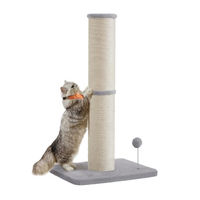Produktbild von Feandrea Kratzsäule CLAWFY Kollektion für große Katzen mit dickem Sisalstamm in Taubengrau 50 x 40 x 85 cm