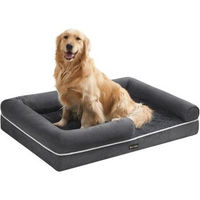 Produktbild von Feandrea Orthopädisches Hundebett aus Plüsch mit erhöhten Rändern in Grau XL